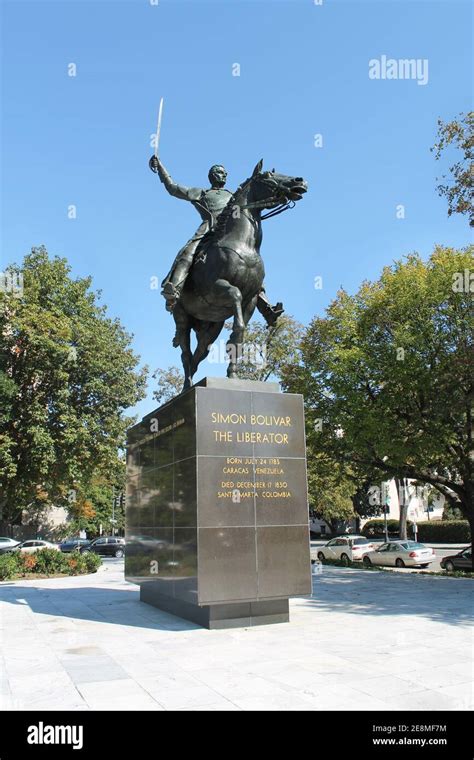 Statue of Simon Bolivar, Washington DC, USA Stock Photo - Alamy