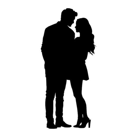 Premium Vector Silhouette Of Couple Lover On White