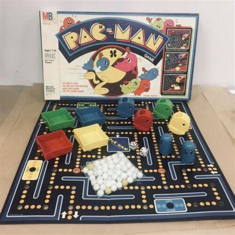 Vintage 1980's Retro Pac Man Pacman Arcade Board Game Complete Milton ...