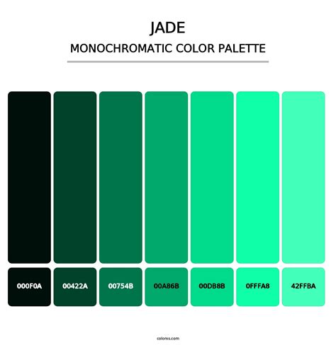 Jade Color Palettes