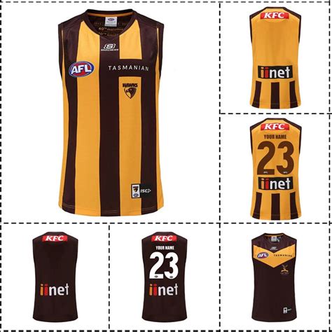 2023 Hawthorn Hawks Home Away Guernsey Mens Rugby Jersey Sizes 3xl