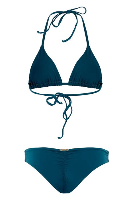 bikini bronceador básico azul petróleo Oleaje Swimwear