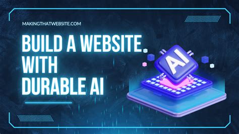 How To Build A Website With Durable Ai Website Builder