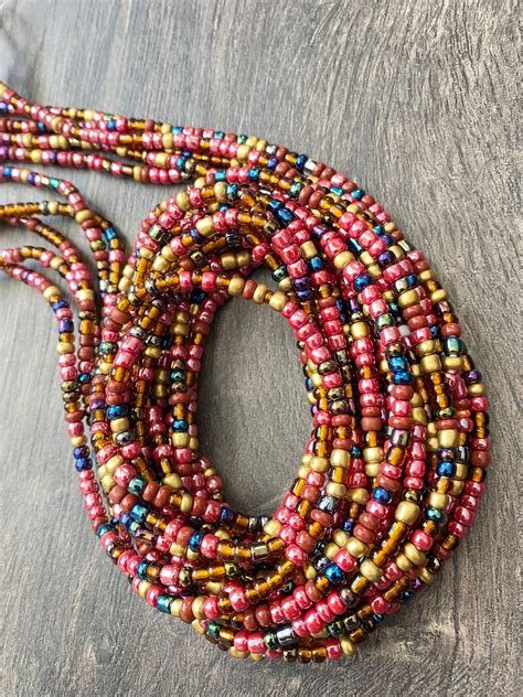 Multi Colored Waist Bead Belly Beads Seed Beads Ghana Waist Bead