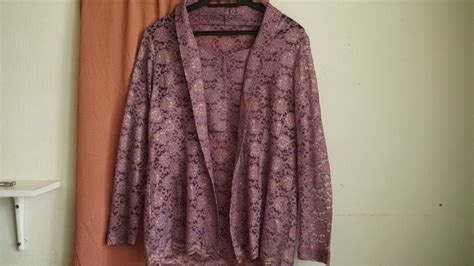 Vintage Lace Kebaya Kutu Baru In Purple Women S Fashion Dresses