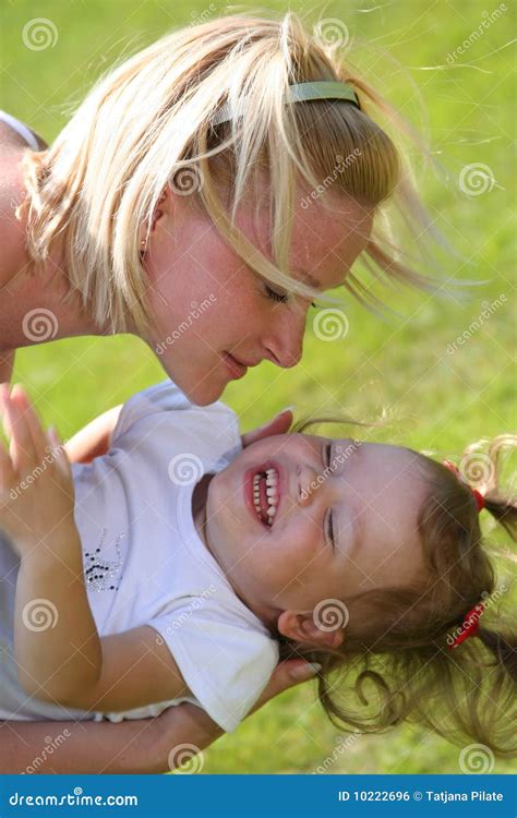 Playful Mother Stock Photo Image Of Embracing Enjoyment