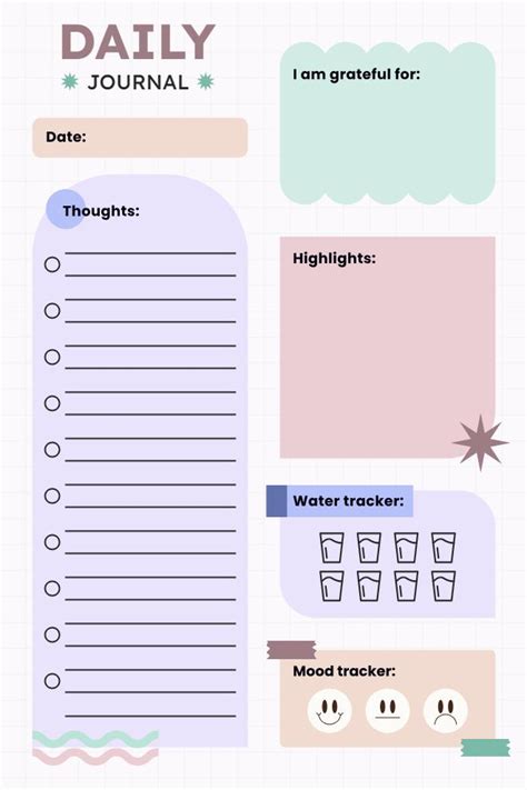 Daily Journal Templates - Customizable | PDF | Printable | Download