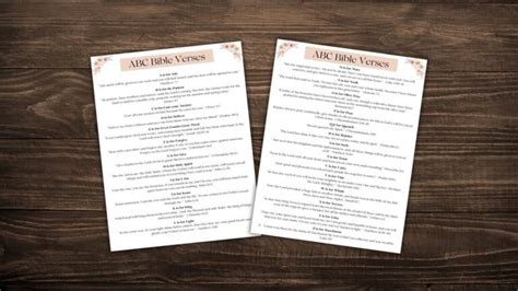 Free Printable Bible ABC Verses