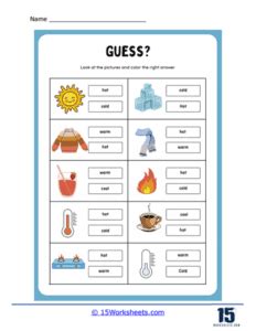 Hot Or Cold Worksheets 15 Worksheets