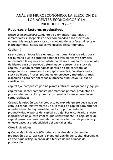 Economia unidad 5 y 6 ANÁLISIS MICROECONÓMICO LA ELECCIÓN DE LOS