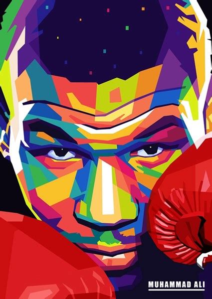 Muhammad Ali Wpap Pop Art Poster Von Siksisart Printler