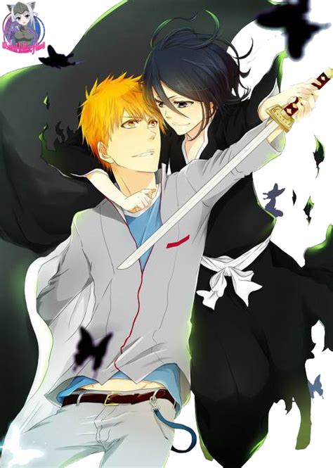 Ichigo Y Rukia Render By Llluishellscythell Ichigo And Rukia Bleach