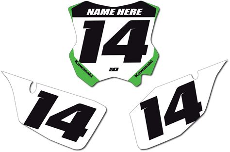 Kawasaki Kx450f 19 2023 Kx250f 22 2023 Factory Style Number Plate