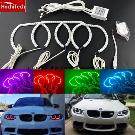 HochiTech RGB Multi Color LED Angel Eyes Halo Rings Kit Car Styling For