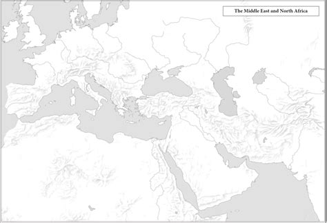 Middle East and North Africa: Physical Geography map Diagram | Quizlet