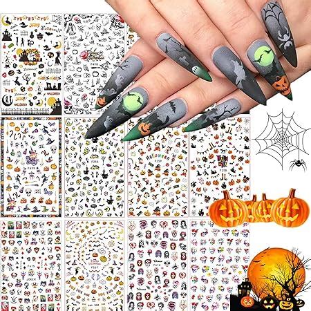 Amazon Patterns Halloween Nail Art Sticker Decals Kalolary