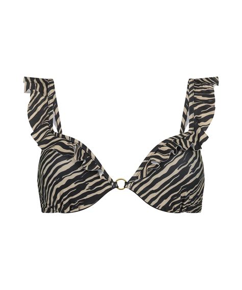 Zebra Padded Underwired Bikini Top Bikini Tops Hunkemöller