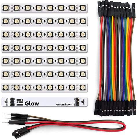 Glow LED Strips 8 Strips Per Pack Each With 8 WS2812 Individually