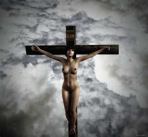 Experimental Female Crucifix 3D I Digital Art By Ramon Martinez Fine