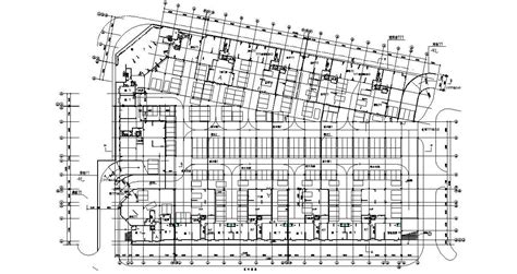 Centre Line Drawing Of Building Plan Dwg File Cadbull