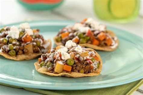 Tostadas de Picadillo Vegetariano