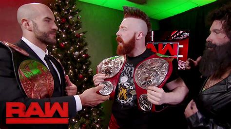 Cesaro And Sheamus Receive Their New Raw Tag Team Titles Raw Dec 19 2016 Youtube