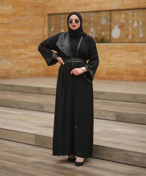 Latest Dubai Style Black Abayas Zahrah Rose Coat Women Fashion