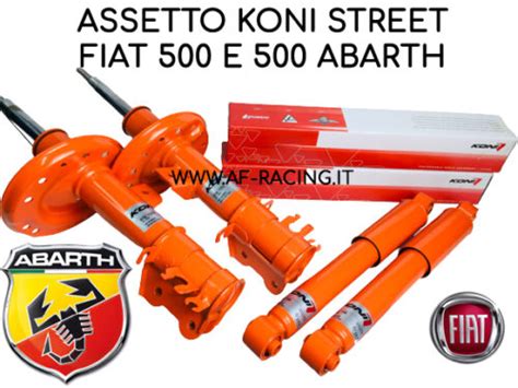 Ammortizzatori Sportivi Koni Street Arancioni Per Fiat 500 Abarth Ford