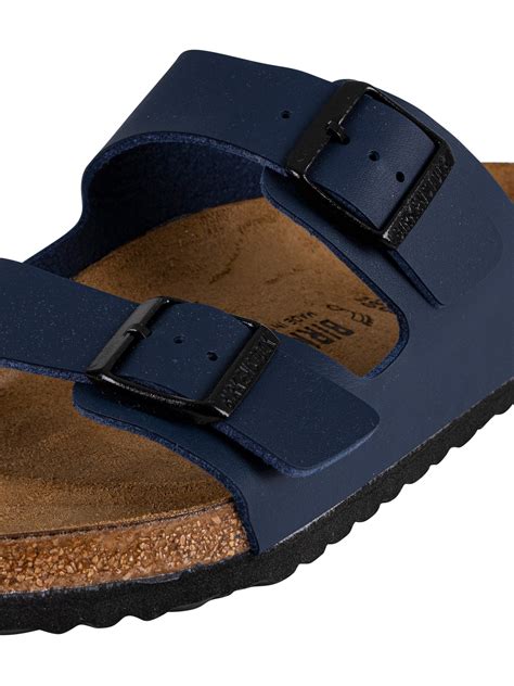 Birkenstock Arizona Birko Flor Nubuck Sandals Blue Standout