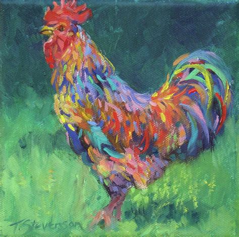 Rooster De Colores Painting by Trish Stevenson | Fine Art America