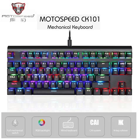 Motospeed Ck Nkro Mechanical Keyboard Rgb Backlit Keys Led