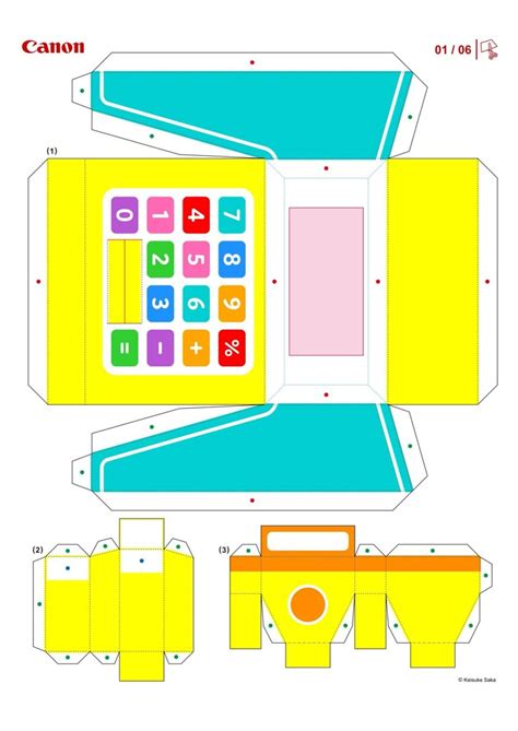 Máquina Registradora parte 1 | Juegos de papel, Plantilla de caja
