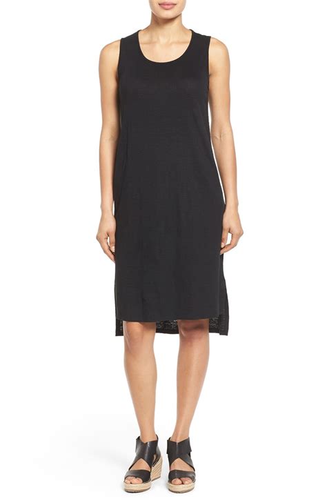 Eileen Fisher Organic Linen Jersey Scoop Neck Tank Dress Nordstrom