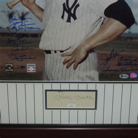 New York Yankees Legends Autographed Mickey Mantle Deluxe Framed 16x20 ...