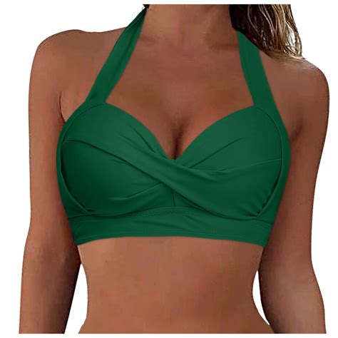 Himmake Swim Suits For Women 2024 Womans Bathing Suits Micro Bikini Halter Swim Top Suit