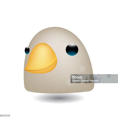 pigeon head emoji vector illustration stock illustration