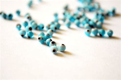 Mm Turquoise Turkish Evil Eye Tiny Beads From Turkey Set Of Etsy