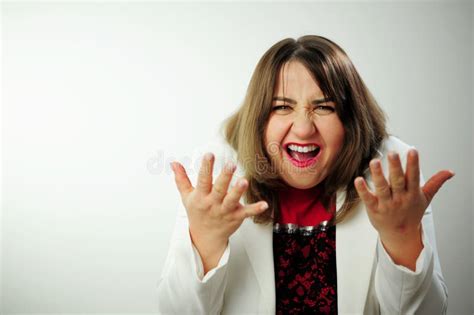 Mature Curvy Woman With Widely Opened Eyes And Mouth Surprise Winning Joy Close Up Of A Woman