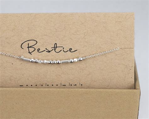 Morse Code Bestie Bracelet Best Friend T Bestie Morse Etsy