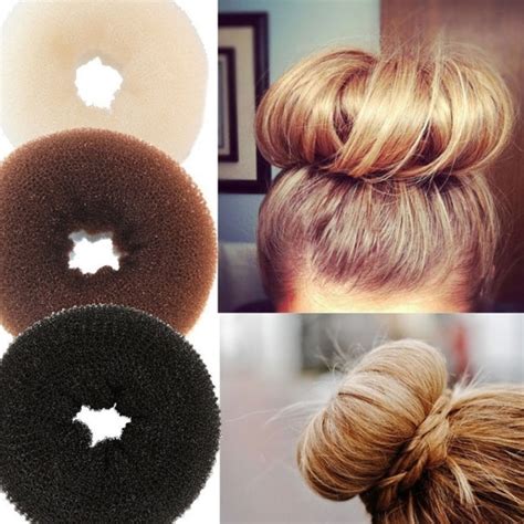 Aplique Redondo Para Penteado Bege Donuts Shopee Brasil