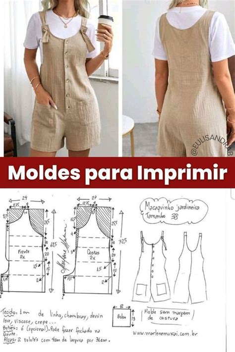 Moldes Prontos Para Fazer Roupas Incríveis Patrones De Confección De