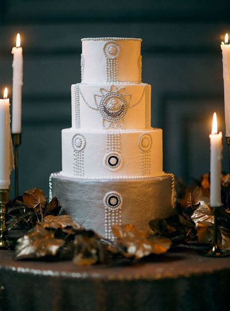 20 Deliciously Decadent Art Deco Wedding Cakes Chic Vintage Brides