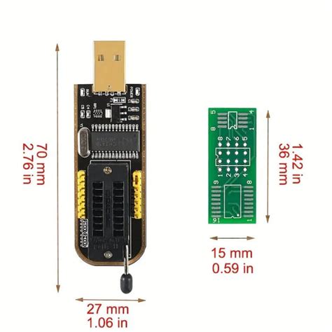 Programador De BIOS EEPROM Serie 24 25 CH341A CH341 USB Kit Completo