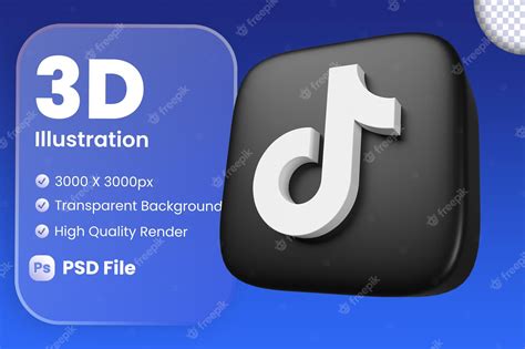 Premium PSD | Tiktok 3d icon