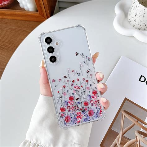 Raleavo Coque Florale Pour Samsung Galaxy A G Coque Fine Et