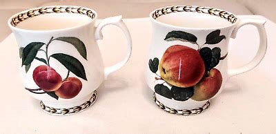 Mugs Footed Queens Fine Bone China Hookers Fruit Royal Horticultural