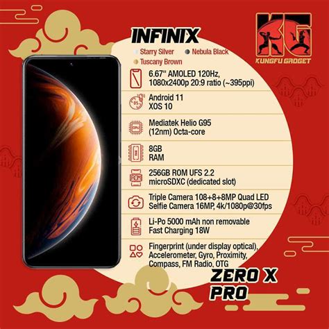 Jual Infinix Zero X Pro 8 256 RAM 8GB Internal 256GB Garansi Resmi Di