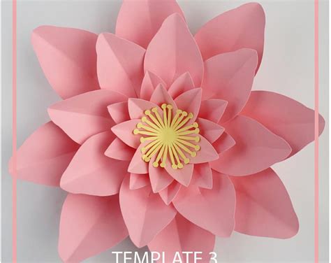 Pdf Petal 3 Printable Paper Flowers Templates 3d And Diy Paper Etsy