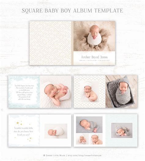 Printable Photo Book Template Baby Album Template for - Etsy