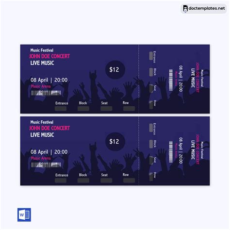 40 Free Ticket Templates (Word - PDF) | Design Your Tickets